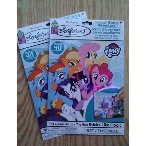Other - My Little Pony Colorforms Sticker Story Adventure - 40 Reusable Stickers 2-Pack